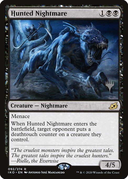 Ikoria: Lair of Behemoths Promos - 92p - Hunted Nightmare - Rare - B - Foil - Promo