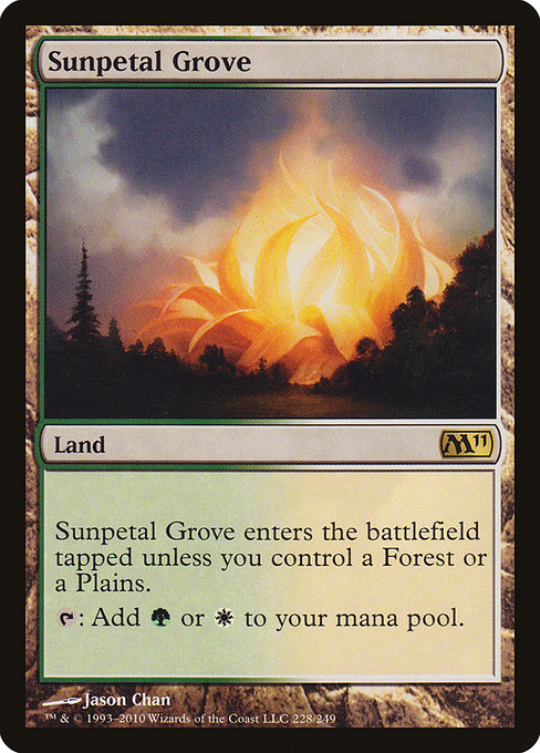 Magic 2011 - 228 - Sunpetal Grove - Rare - C - Non-foil