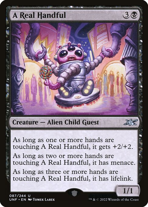 Unfinity - 87 - A Real Handful - Uncommon - B - Foil