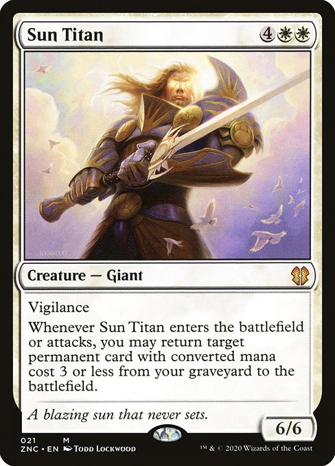 Zendikar Rising Commander - 21 - Sun Titan - Mythic - W - Non-foil