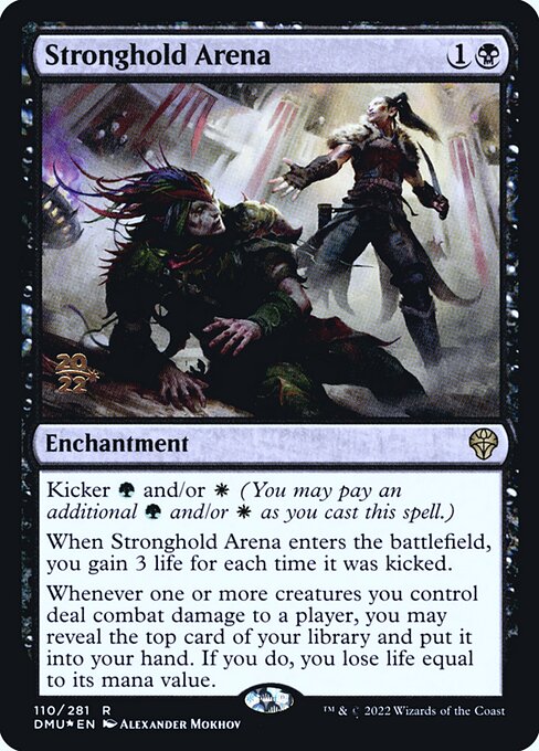 Dominaria United Promos - 110s - Stronghold Arena - Rare - B - Foil - Datestamped Promo