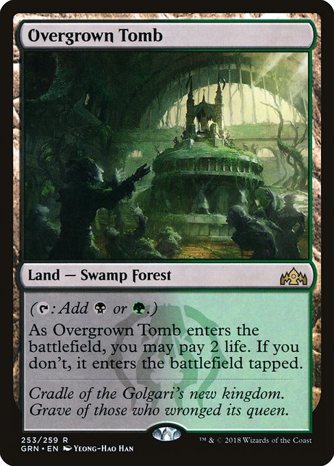Guilds of Ravnica - 253 - Overgrown Tomb - Rare - C - Foil