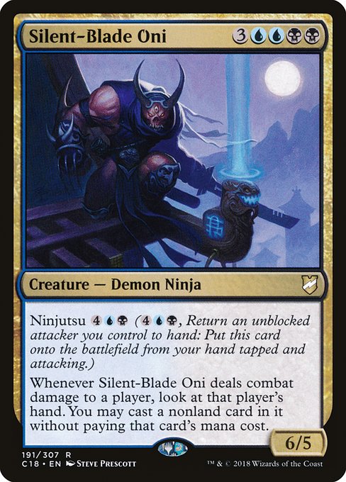 Commander 2018 - 191 - Silent-Blade Oni - Rare - UB - Non-foil