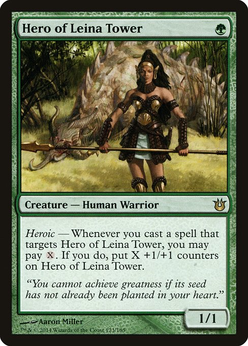 Born of the Gods - 123 - Hero of Leina Tower - Rare - G - Non-foil