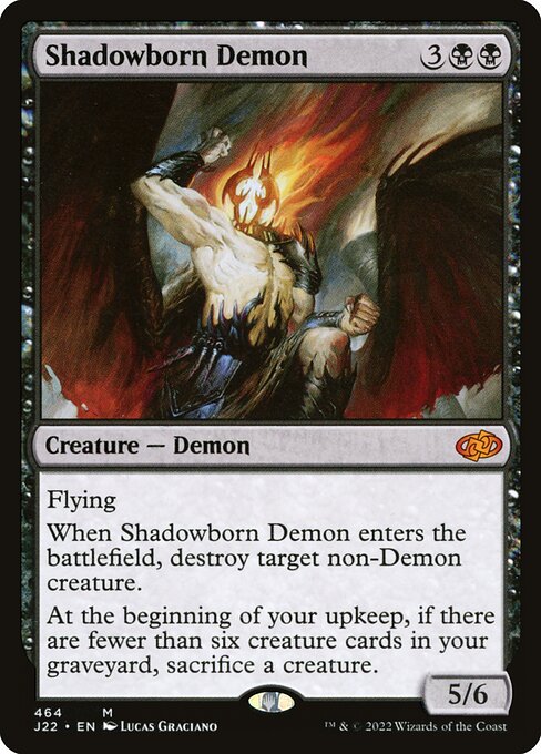 Jumpstart 2022 - 464 - Shadowborn Demon - Mythic - B - Non-foil