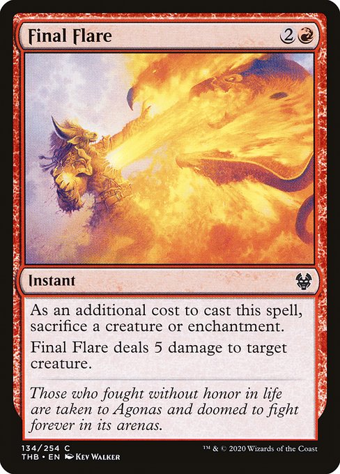 Theros Beyond Death - 134 - Final Flare - Common - R - Non-foil