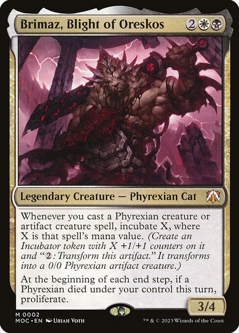 March of the Machine Commander - 2 - Brimaz, Blight of Oreskos - Mythic - WB - Non-foil
