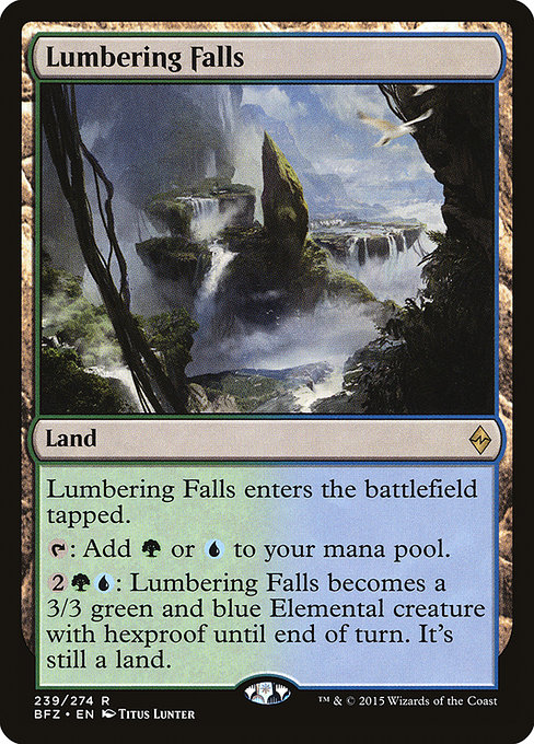 Battle for Zendikar - 239 - Lumbering Falls - Rare - C - Non-foil
