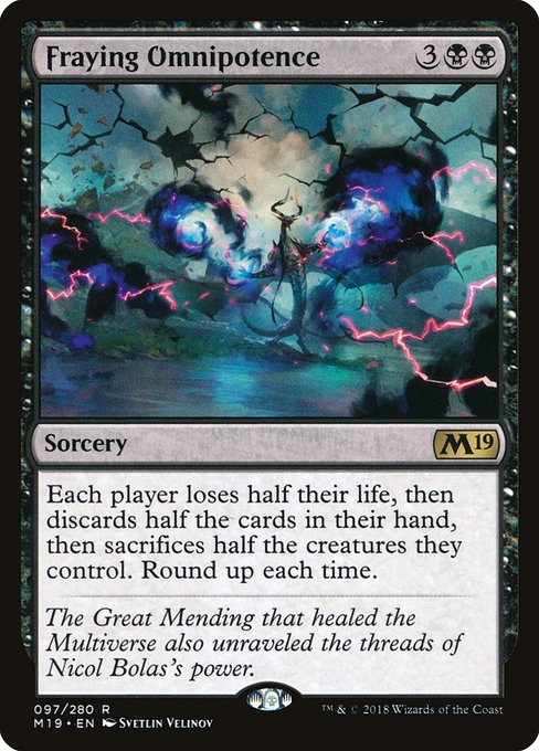 Core Set 2019 - 97 - Fraying Omnipotence - Rare - B - Foil