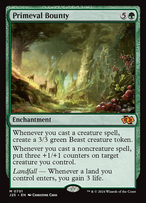 Foundations Jumpstart - 701 - Primeval Bounty - Mythic - G - Non-foil