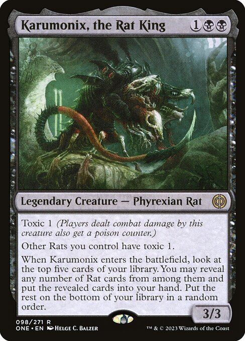 Phyrexia: All Will Be One - 98 - Karumonix, the Rat King - Rare - B - Non-foil
