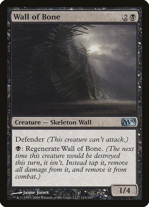 Magic 2010 - 119 - Wall of Bone - Uncommon - B - Non-foil