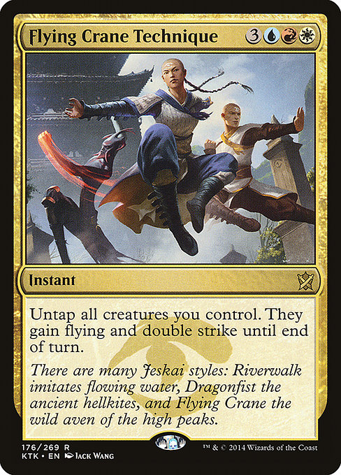 Khans of Tarkir - 176 - Flying Crane Technique - Rare - Multi - Non-foil