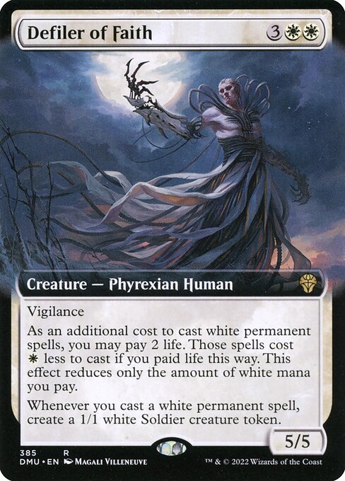 Dominaria United - 385 - Defiler of Faith - Rare - W - Foil