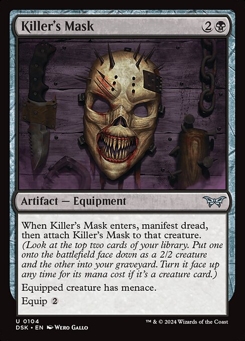 Duskmourn: House of Horror - 104 - Killer's Mask - Uncommon - B - Non-foil