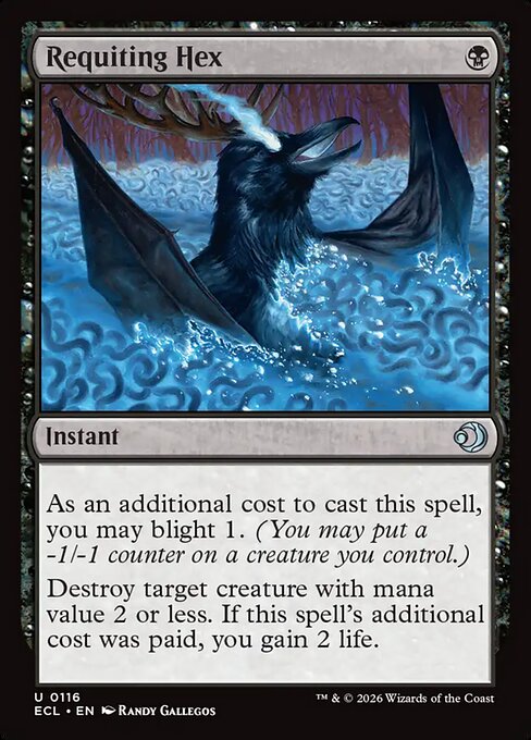 Lorwyn Eclipsed - 116 - Requiting Hex - Uncommon - B - Non-foil