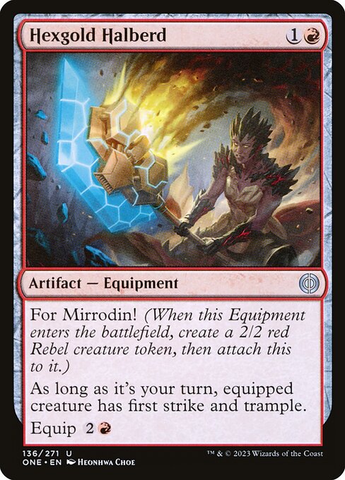 Phyrexia: All Will Be One - 136 - Hexgold Halberd - Uncommon - R - Non-foil