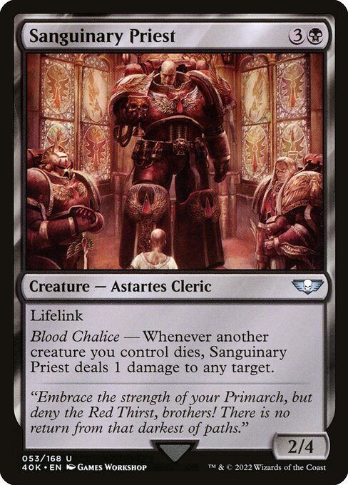 Warhammer 40,000 Commander - 53 - Sanguinary Priest - Uncommon - B - Non-foil