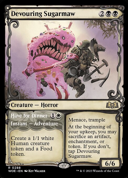 Wilds of Eldraine - 288 - Devouring Sugarmaw // Have for Dinner - Rare - B - Foil