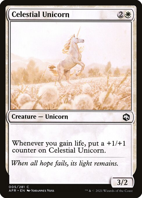 Adventures in the Forgotten Realms - 5 - Celestial Unicorn - Common - W - Non-foil