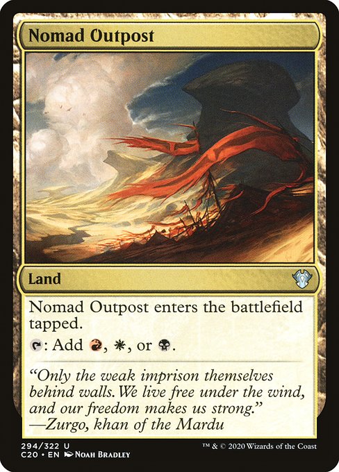 Commander 2020 - 294 - Nomad Outpost - Uncommon - C - Non-foil