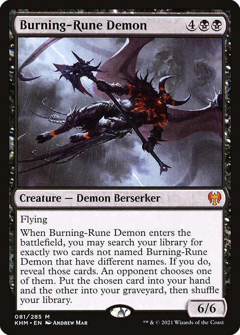 Kaldheim - 81 - Burning-Rune Demon - Mythic - B - Non-foil