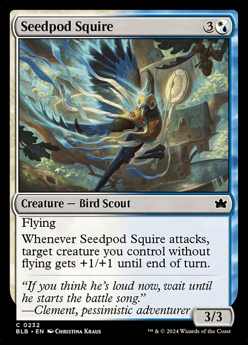 Bloomburrow - 232 - Seedpod Squire - Common - WU - Foil