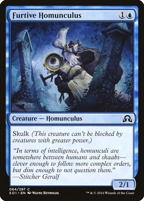Shadows over Innistrad - 64 - Furtive Homunculus - Common - U - Non-foil