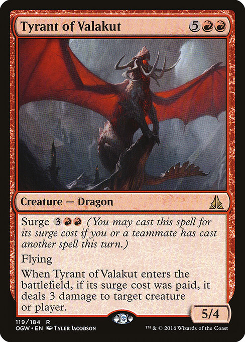 Oath of the Gatewatch - 119 - Tyrant of Valakut - Rare - R - Non-foil