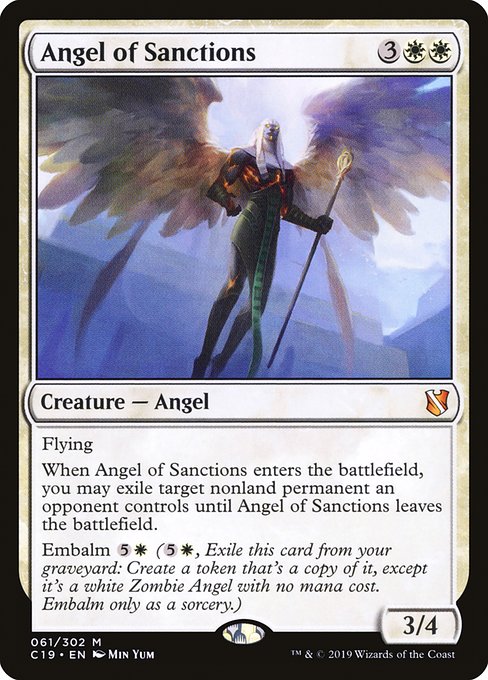 Commander 2019 - 61 - Angel of Sanctions - Mythic - W - Non-foil