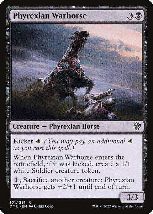 Dominaria United - 101 - Phyrexian Warhorse - Common - B - Non-foil