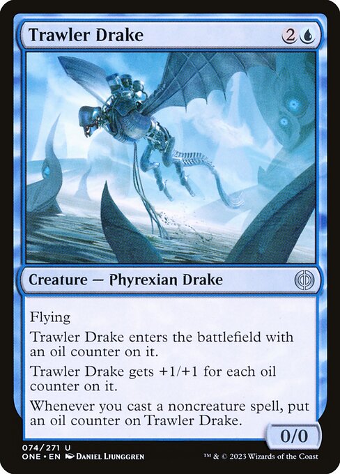 Phyrexia: All Will Be One - 74 - Trawler Drake - Uncommon - U - Non-foil