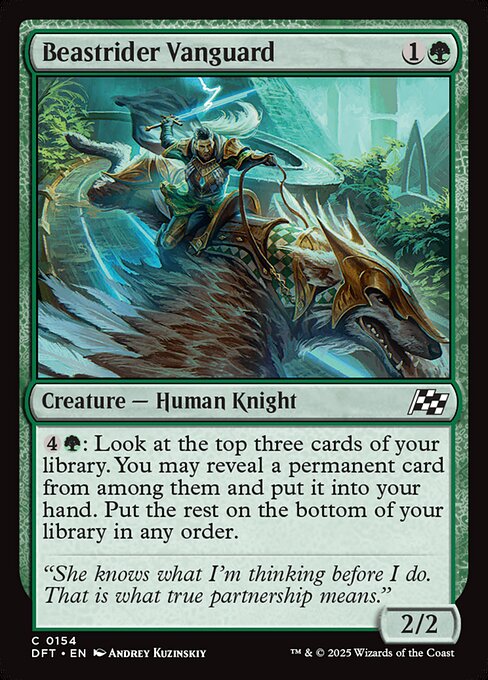 Aetherdrift - 154 - Beastrider Vanguard - Common - G - Non-foil