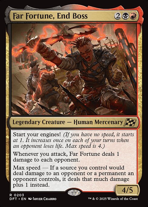 Aetherdrift - 203 - Far Fortune, End Boss - Rare - BR - Non-foil