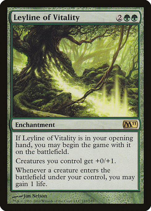 Magic 2011 - 183 - Leyline of Vitality - Rare - G - Foil