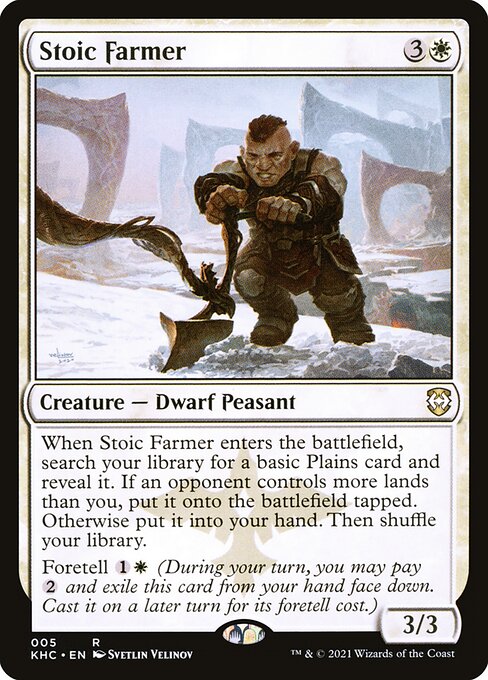 Kaldheim Commander - 5 - Stoic Farmer - Rare - W - Non-foil