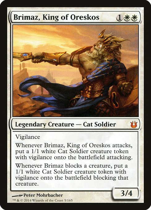 Born of the Gods - 5 - Brimaz, King of Oreskos - Mythic - W - Non-foil