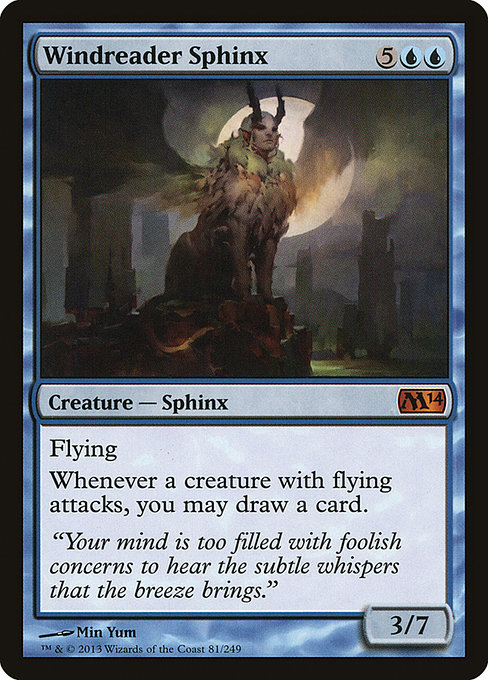 Magic 2014 - 81 - Windreader Sphinx - Mythic - U - Non-foil
