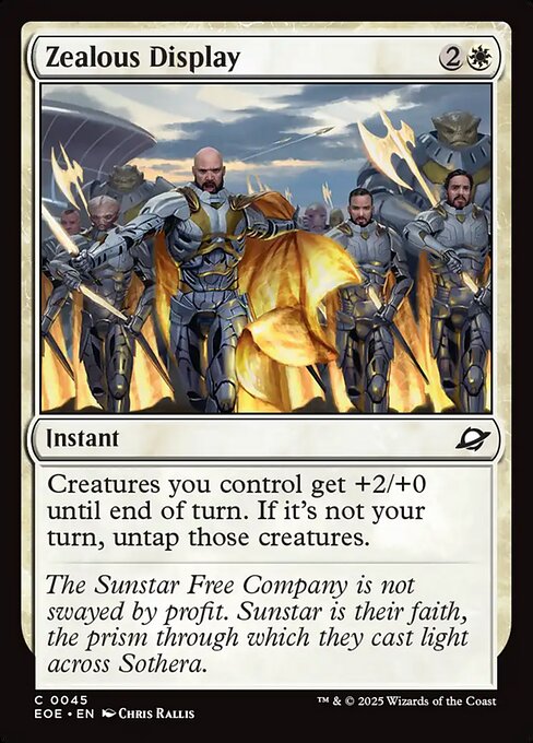 Edge of Eternities - 45 - Zealous Display - Common - W - Foil