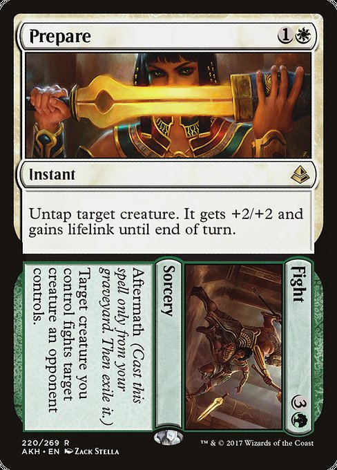 Amonkhet - 220 - Prepare // Fight - Rare - WG - Foil