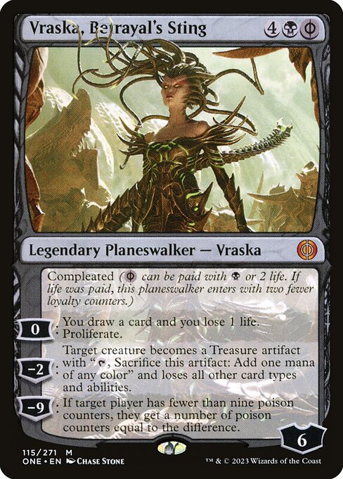 Phyrexia: All Will Be One - 115 - Vraska, Betrayal's Sting - Mythic - B - Foil