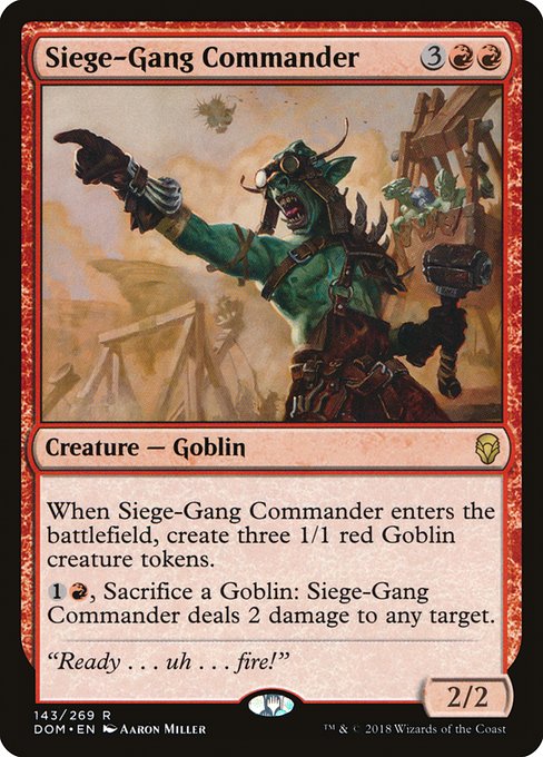 Dominaria - 143 - Siege-Gang Commander - Rare - R - Non-foil