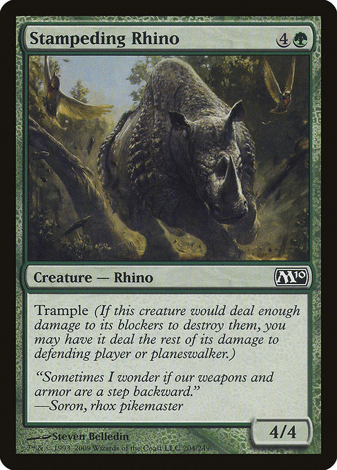Magic 2010 - 204 - Stampeding Rhino - Common - G - Non-foil