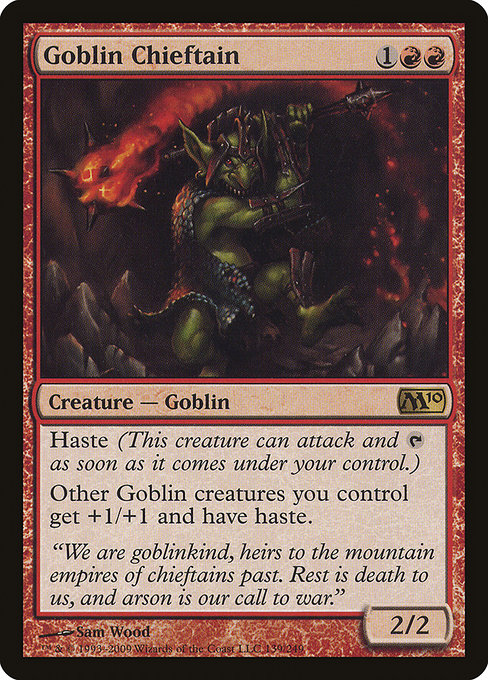 Magic 2010 - 139 - Goblin Chieftain - Rare - R - Non-foil