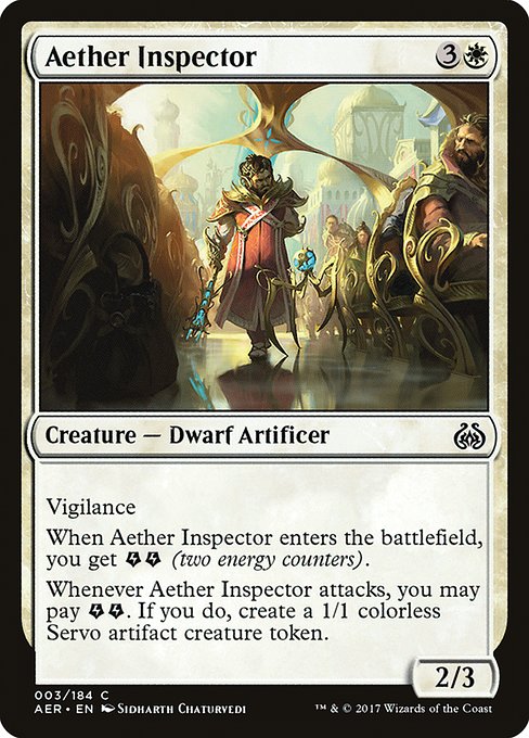 Aether Revolt - 3 - Aether Inspector - Common - W - Non-foil