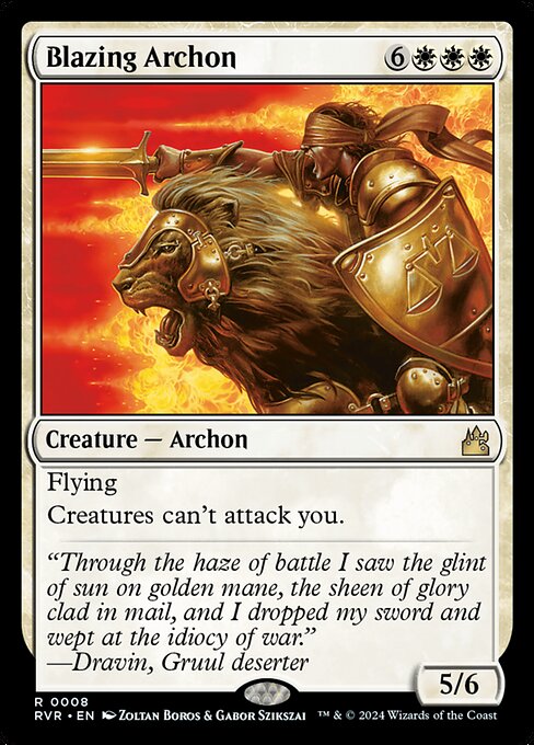 Ravnica Remastered - 8 - Blazing Archon - Rare - W - Foil