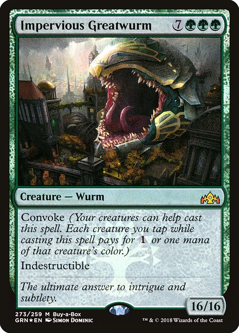 Guilds of Ravnica - 273 - Impervious Greatwurm - Mythic - G - Foil