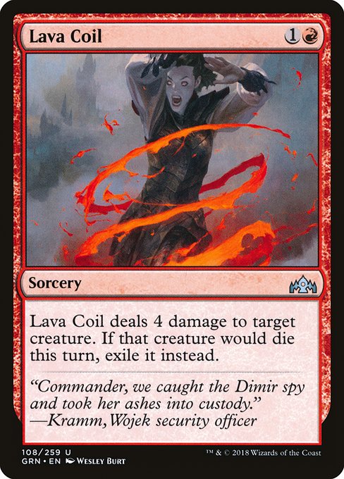 Guilds of Ravnica - 108 - Lava Coil - Uncommon - R - Non-foil