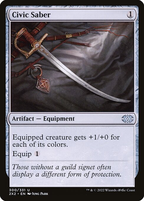 Double Masters 2022 - 300 - Civic Saber - Uncommon - C - Foil