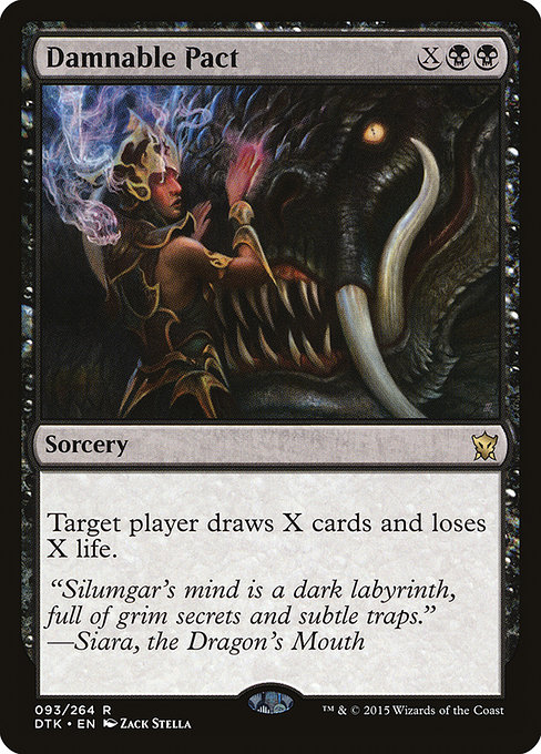 Dragons of Tarkir - 93 - Damnable Pact - Rare - B - Non-foil